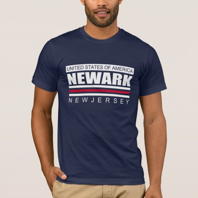 UNITED STATES OF AMERICA NEWARK NEW JERSEY T-Shirt (Front)