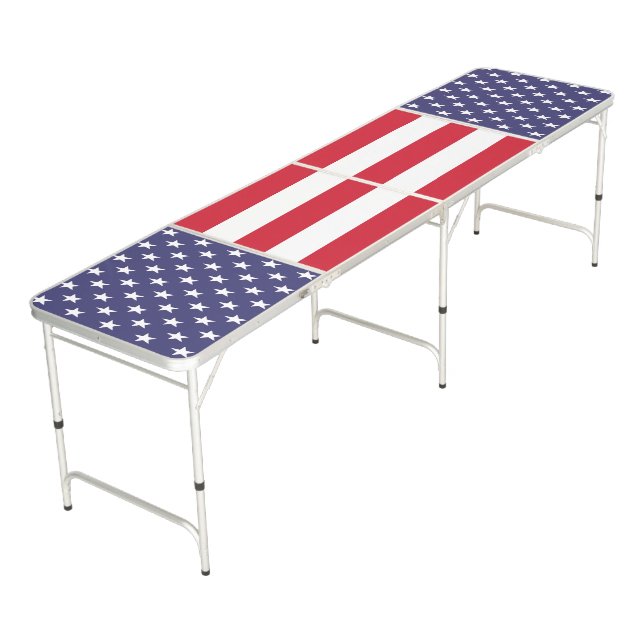 United States of America Patriotic Beer Pong Table (Angled)