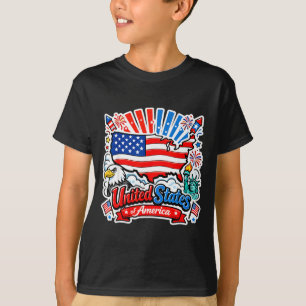 United states of america patriotic graphic, usa ma T-Shirt