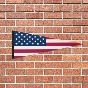 United States of America patriotic Pennant Flag