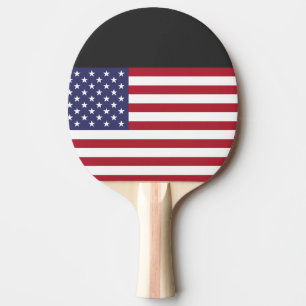United States of America red white and blue Ping Pong Paddle