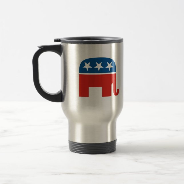 united states of america republican party elephant travel mug (Left)