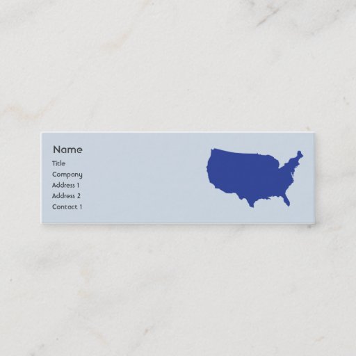 Customizable United States Of America - Skinny Business Cards