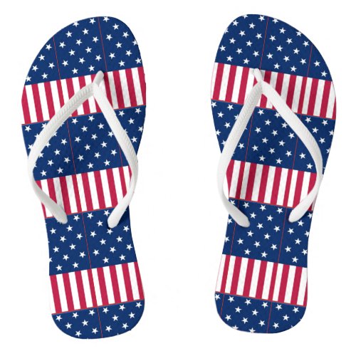 United States of America Slim Adult Flip Flops 