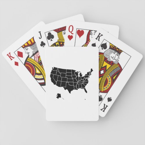 United States of America State Borders Playing Cards