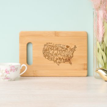 United States Of America State Map Outline Wedding Cutting Board by mensgifts at Zazzle