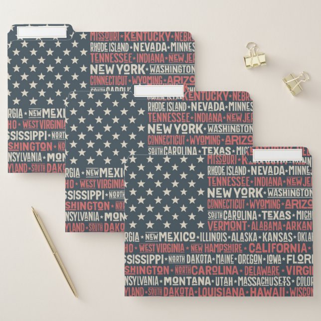 United States Of America |States & Capitals File Folder (Set)