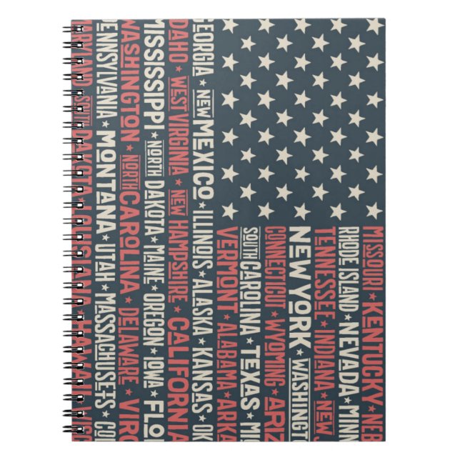 United States Of America |States & Capitals Notebook (Front)