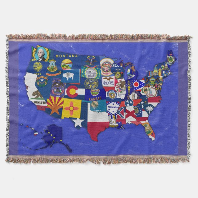 United States Of America Throw Blanket (Front)