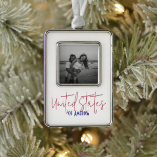 United States of America Travel Souvenir Gift Christmas Ornament