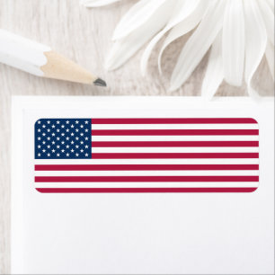 United States of America USA flag patriotic Label