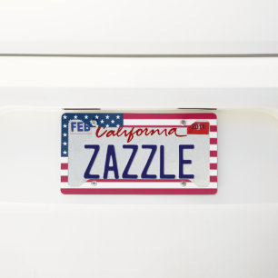 United States of America USA flag patriotic License Plate Frame