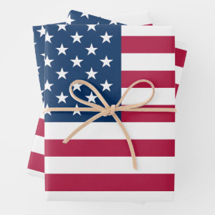 United States of America USA flag patriotic Wrapping Paper Sheets
