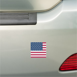 United States of America USA flag square Car Magnet