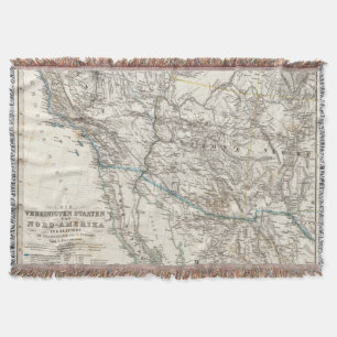 United States of America West Throw Blanket
