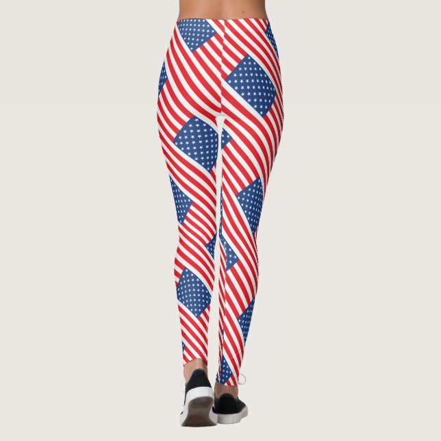 United States of American flag Leggings (Back)