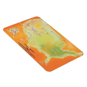 united states of american national parks map magnet