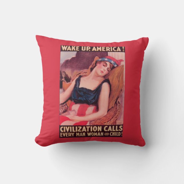 United States of AmericaWar II Promotional Throw Pillow (Front)