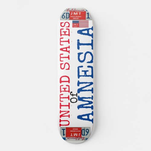 UNITED STATES OF AMNESIA 8 12 Skateboard Deck
