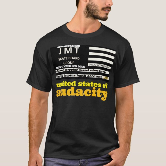 UNITED STATES OF AUDACITY. JMT Basic Dark T-Shirt (Front)