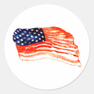 United States of Bacon Classic Round Sticker