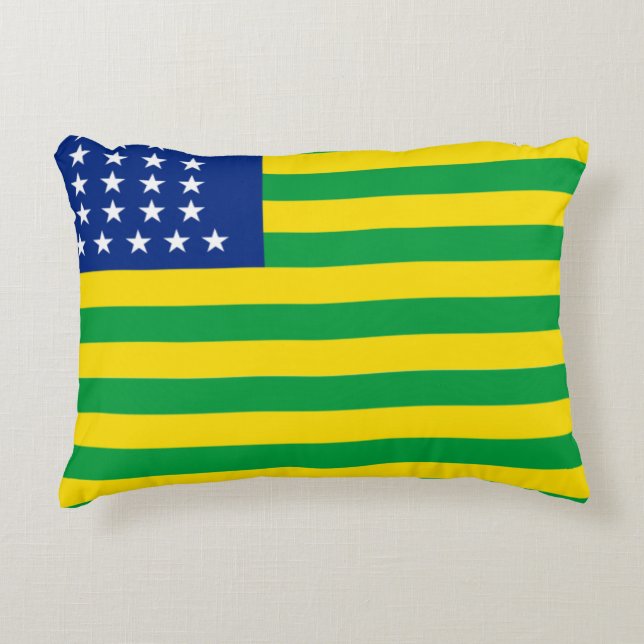United States of Brazil flag Accent Pillow (Front)