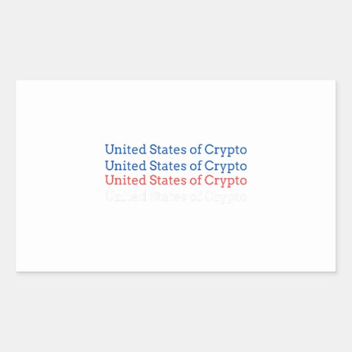 United States of Crypto Rectangular Sticker