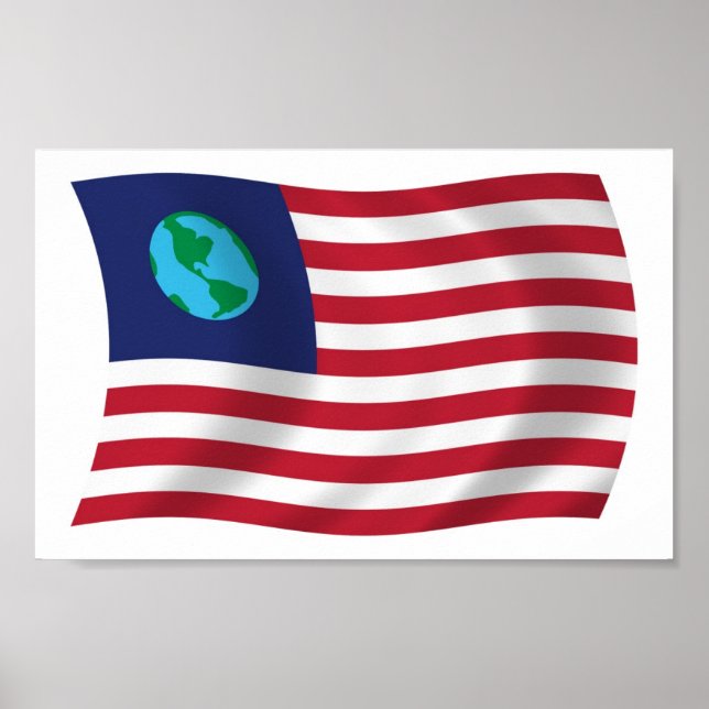 United States of Earth Flag Poster Print (Front)