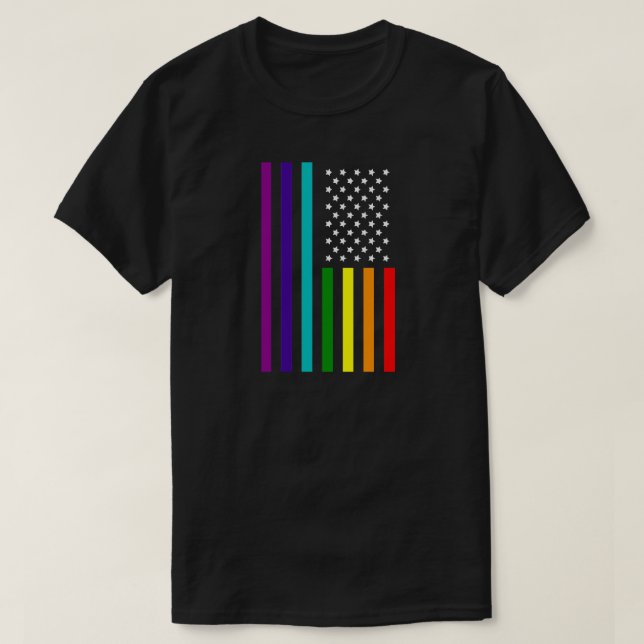 UNITED STATES OF EQUALITY RAINBOW FLAG T-Shirt (Design Front)