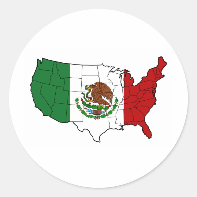 United States of Mexico Classic Round Sticker (Front)