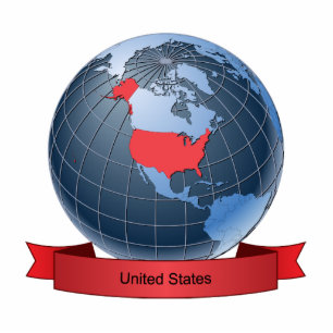 United States On The Globe Statuette