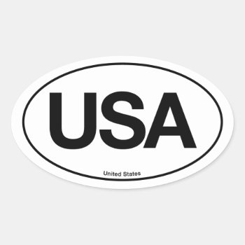 United States Oval Oval Sticker by RodRoelsDesign at Zazzle