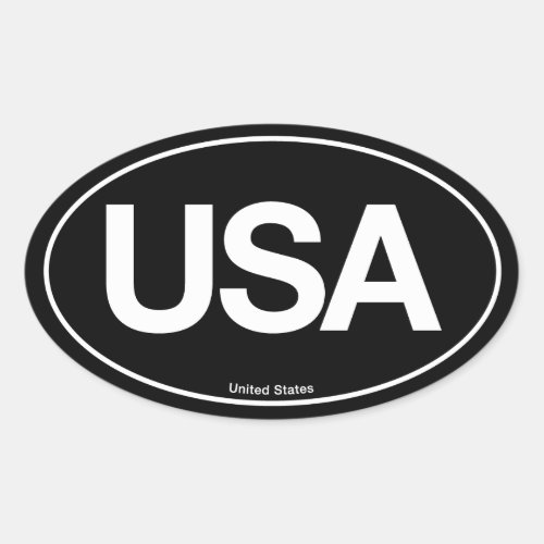 United States Oval Oval Sticker