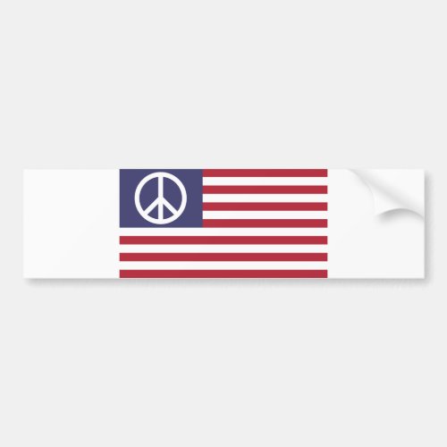 United States Peace Flag Bumper Sticker