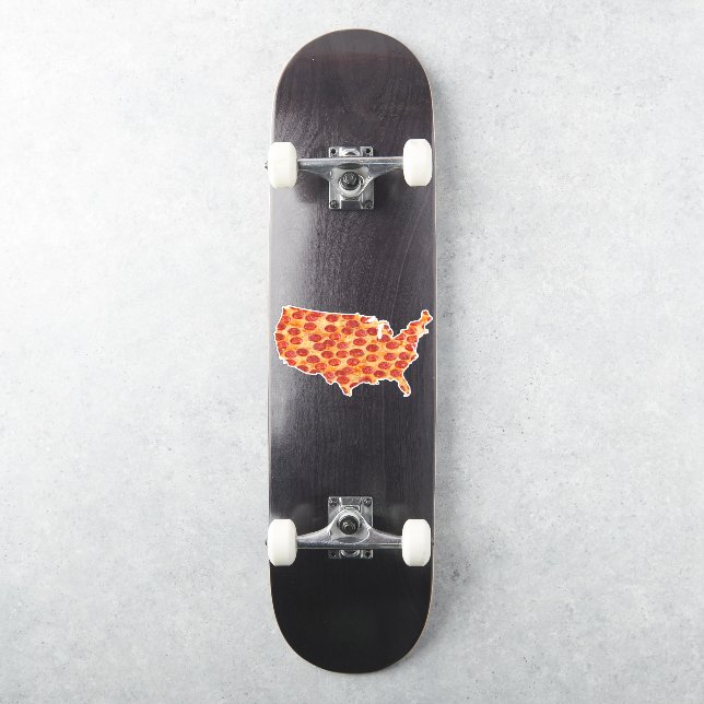 United States Pizza Map Sticker (Skateboard)
