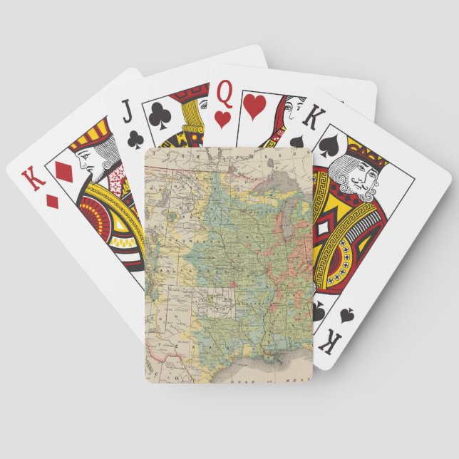 United States Population Density, 1890 Poker Cards (Back)