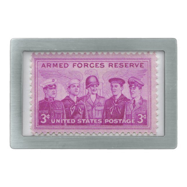 United States Postage Stamp Belt Buckle (Front)