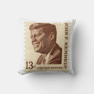 United States Postage Stamp Throw Pillow