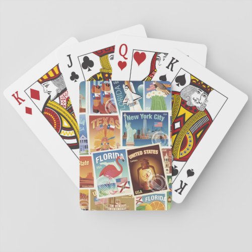 United States Postage Stamps Playing Cards