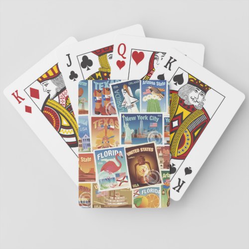 United States Postage Stamps Playing Cards