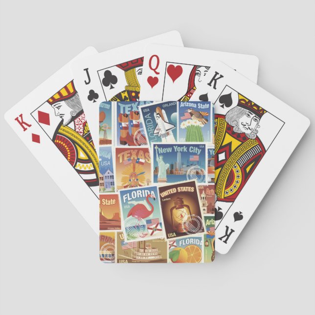 United States Postage Stamps Poker Cards (Back)