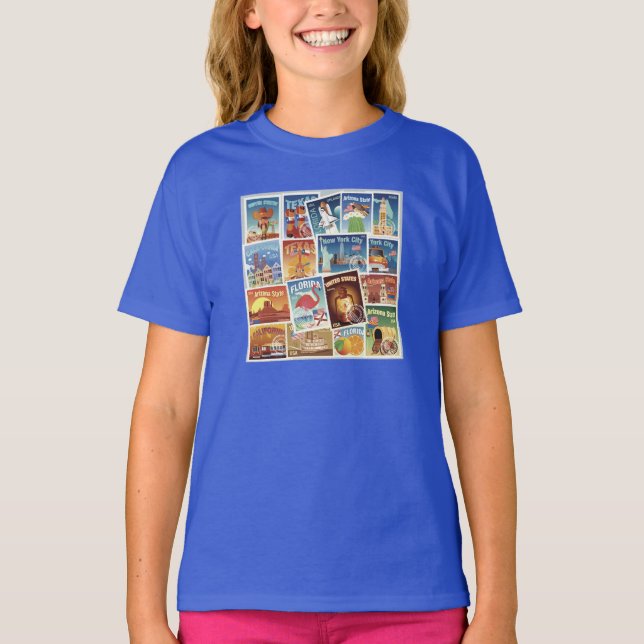 United States Postage Stamps T-Shirt (Front)