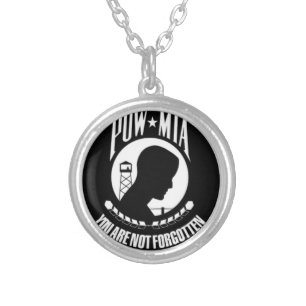 United States POW-MIA Silver Plated Necklace