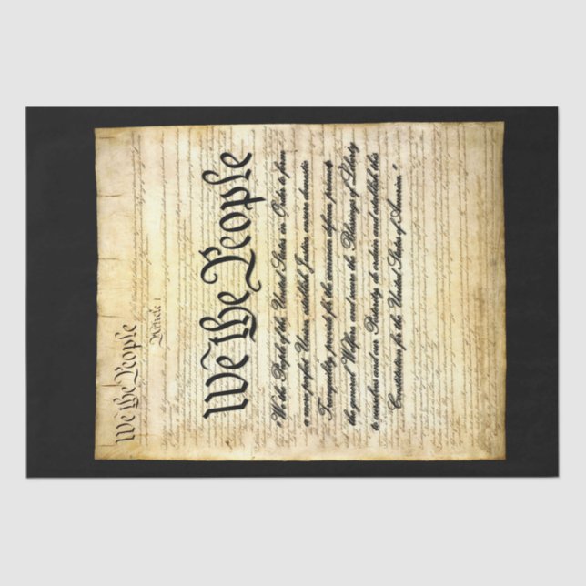 United States Preamble Decoupage Tissue Paper (Front)