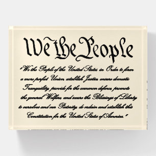 United States Preamble Paperweight