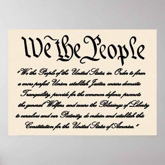 United States Preamble Poster (Front)