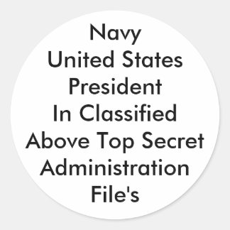 United States President Classic Round Sticker