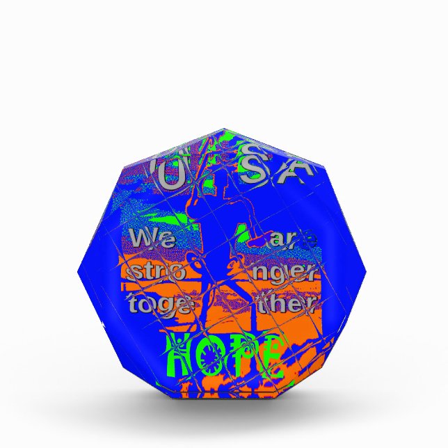United States Psychedelic Hope: Blue Unity Art Award (Front)