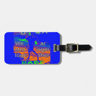United States Psychedelic Hope: Blue Unity Art Luggage Tag