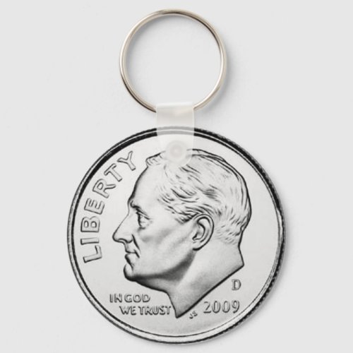 United States Roosevelt Dime Keychain